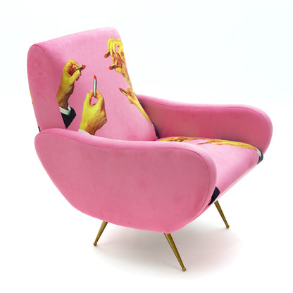 Fauteuil Lipsticks Pink de ToiletPaper - Seletti-vue 2-The Woods Gallery