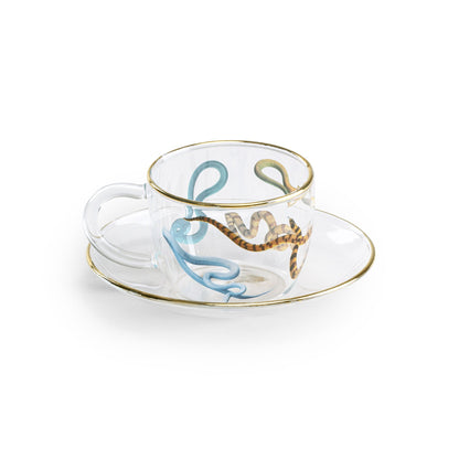Tasse à café et soucoupe Snakes de ToiletPaper - Seletti-vue 4-The Woods Gallery