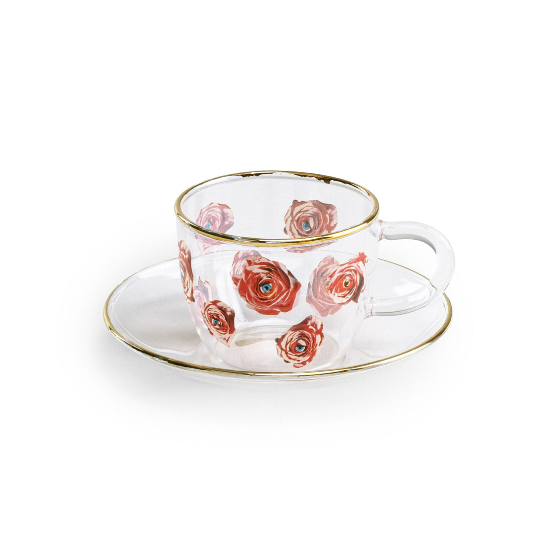 Tasse à café et soucoupe Roses de ToiletPaper - Seletti-vue 1-The Woods Gallery