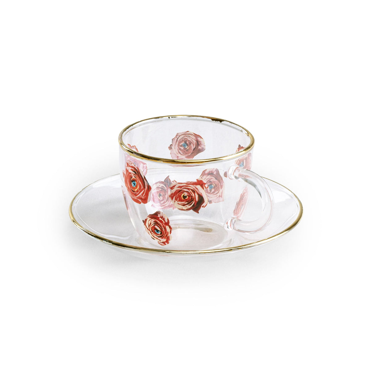 Tasse à café et soucoupe Roses de ToiletPaper - Seletti-vue 2-The Woods Gallery