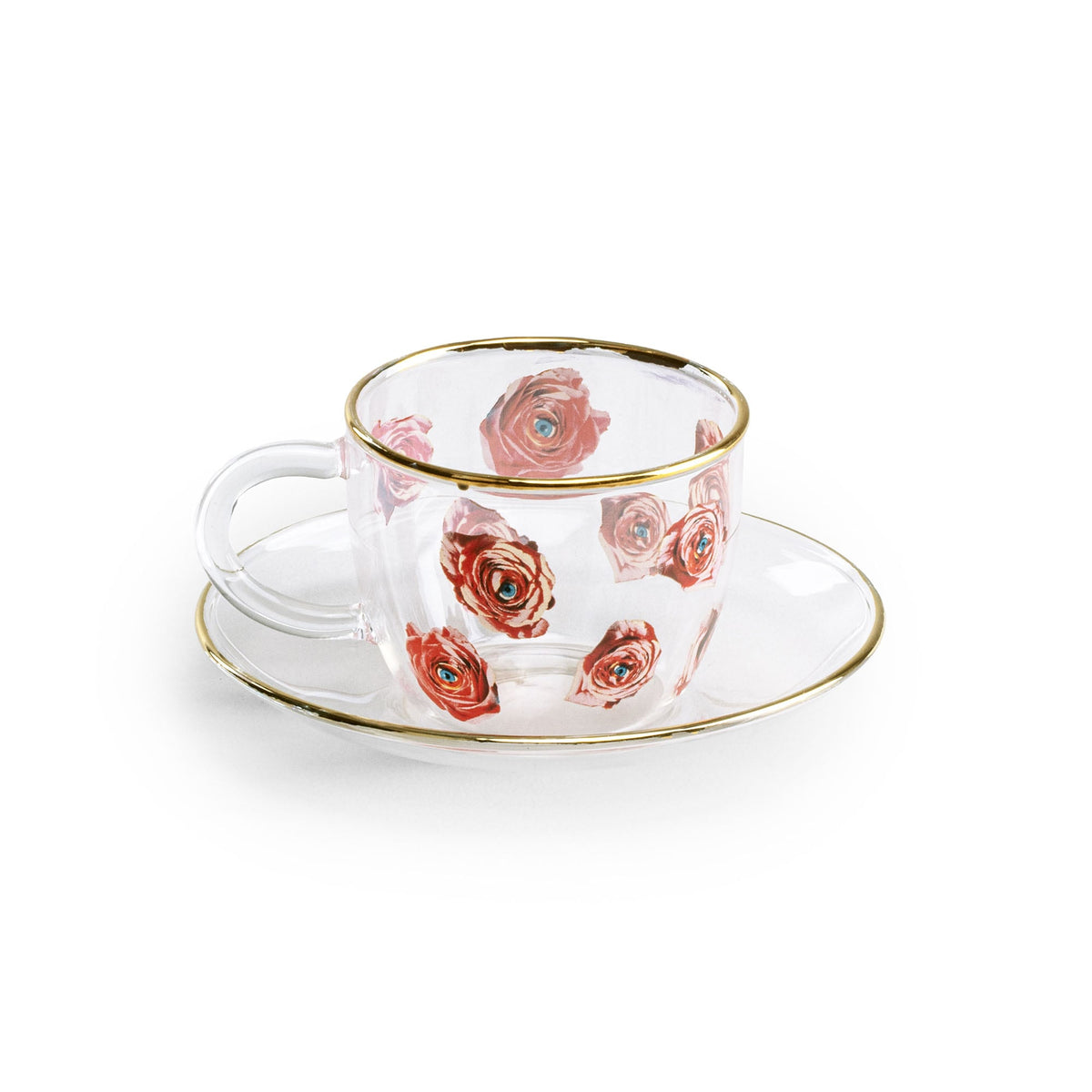 Tasse à café et soucoupe Roses de ToiletPaper - Seletti-vue 4-The Woods Gallery