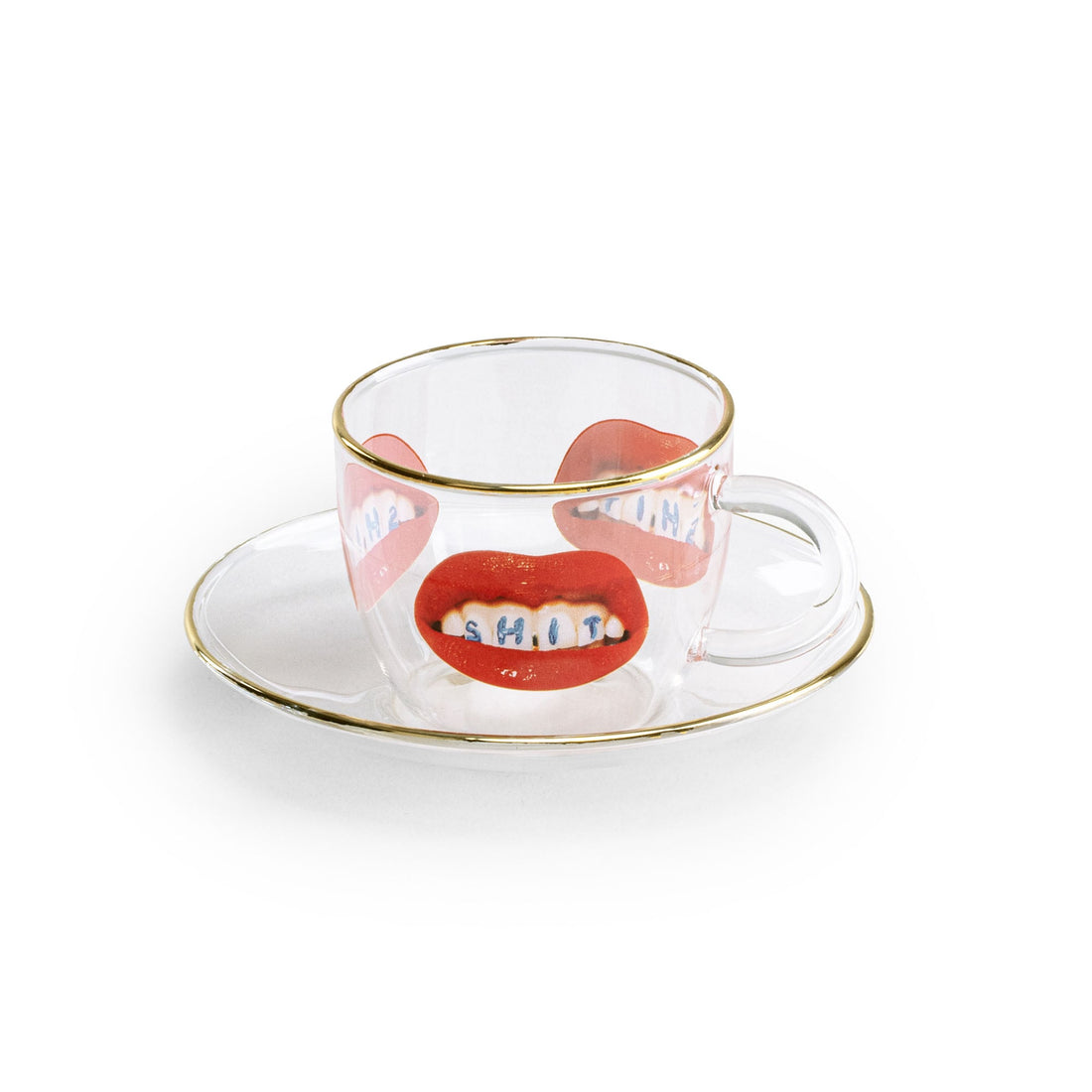 Tasse à café et soucoupe Shit de ToiletPaper - Seletti-vue 2-The Woods Gallery