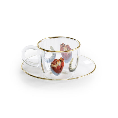 Tasse à café et soucoupe I Love You de ToiletPaper - Seletti-vue 4-The Woods Gallery
