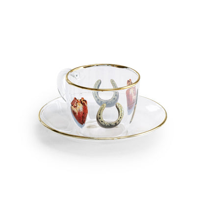 Tasse à café et soucoupe I Love You de ToiletPaper - Seletti-vue 3-The Woods Gallery