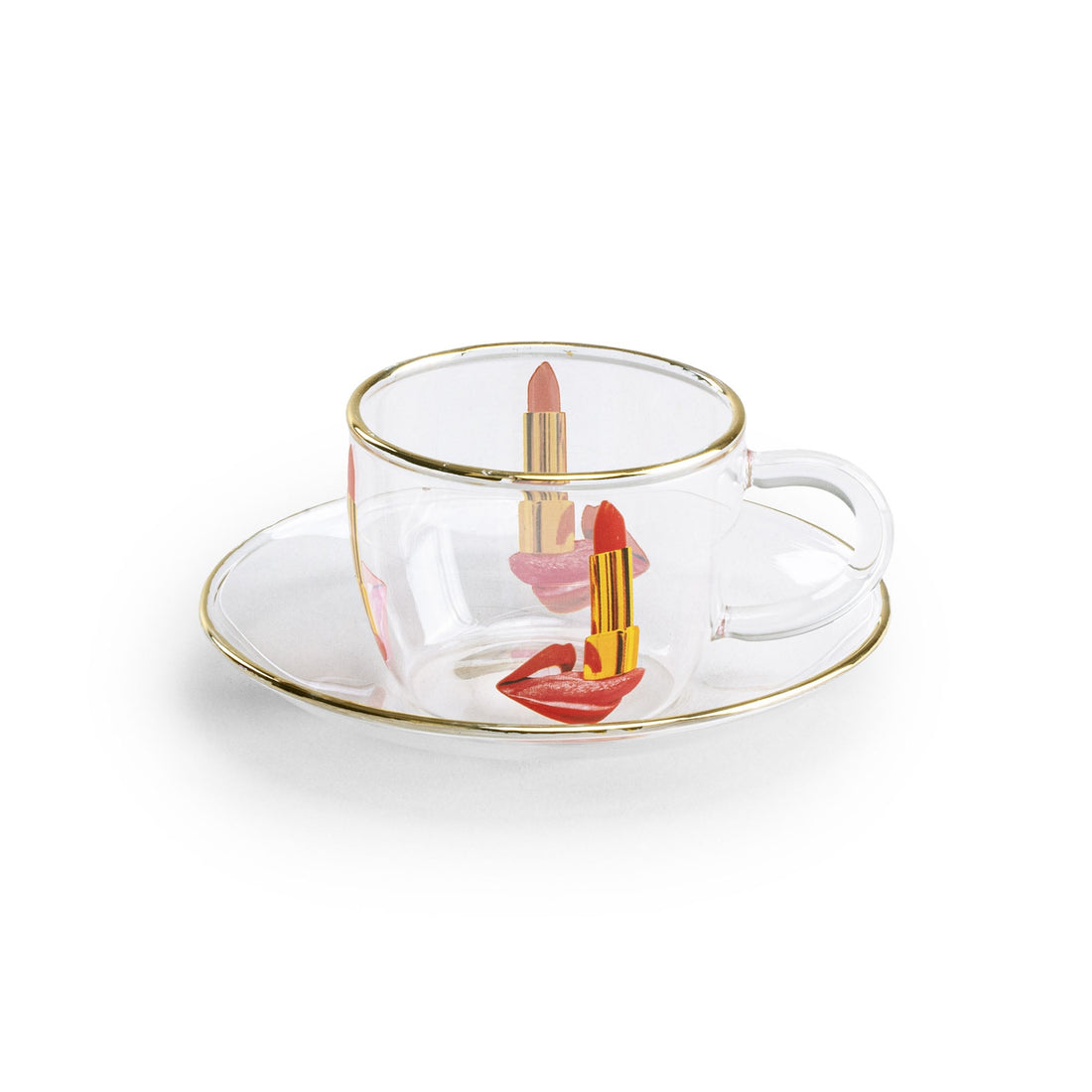 Tasse à café et soucoupe Tongue de ToiletPaper - Seletti-vue 1-The Woods Gallery