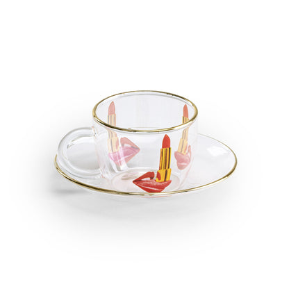 Tasse à café et soucoupe Tongue de ToiletPaper - Seletti-vue 4-The Woods Gallery