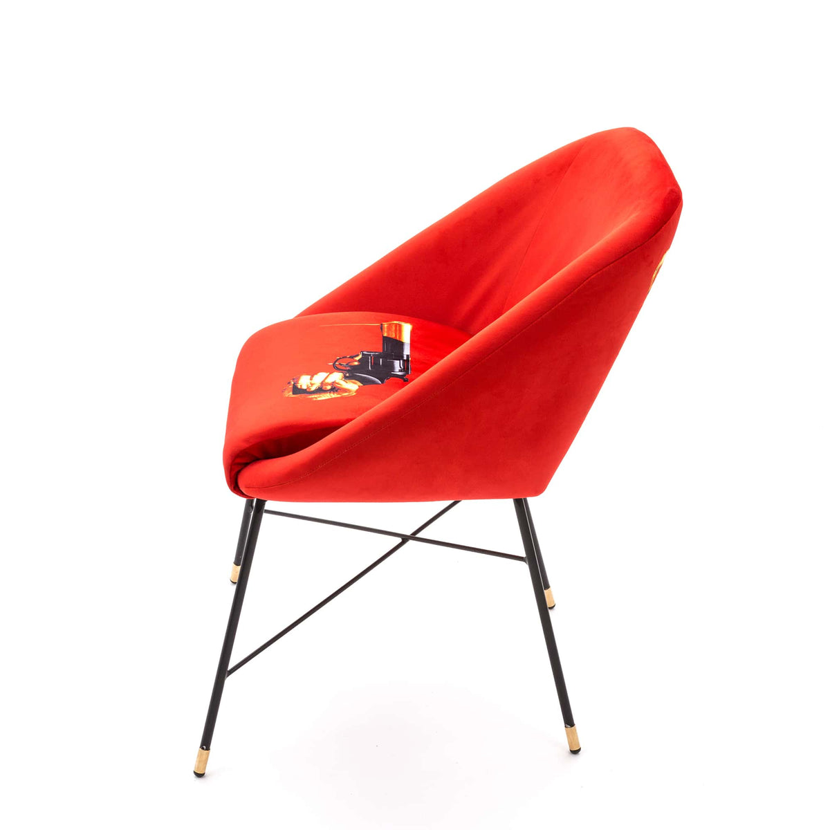 Chaise rembourrée Revolver de ToiletPaper - Seletti-vue 3-The Woods Gallery