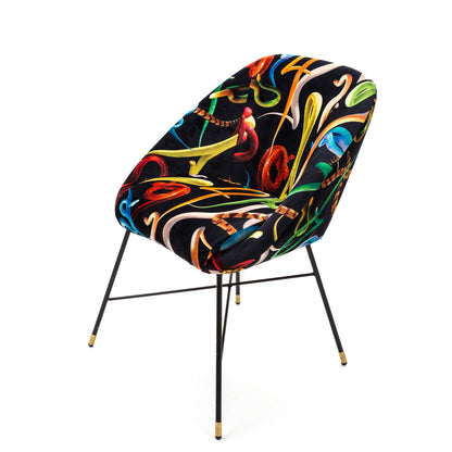 Chaise rembourrée Snakes de ToiletPaper - Seletti-vue 3-The Woods Gallery