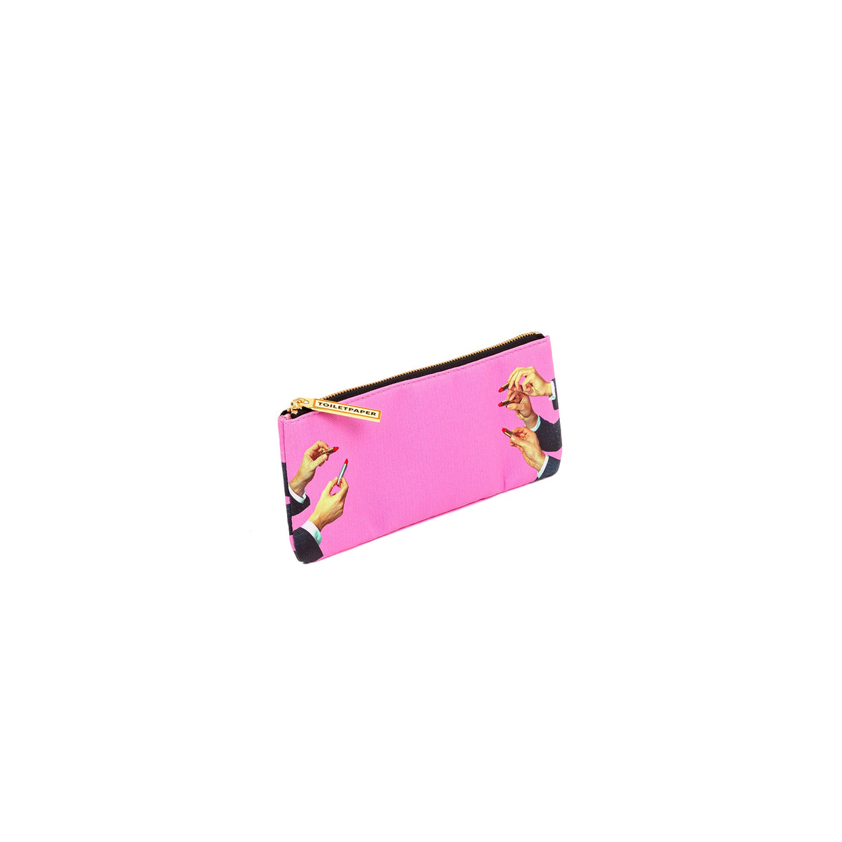 Pochette Lipsticks Pink 21x9 cm de ToiletPaper - Seletti-vue 2-The Woods Gallery