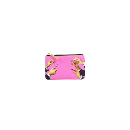Porte-monnaie Lipsticks Pink de ToiletPaper - Seletti-vue 1-The Woods Gallery