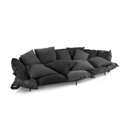 Canapé Comfy Sofa Charcoal Grey de Marcantonio - Seletti-canapé gris anthracite vu de côté, longueur complète-Seletti