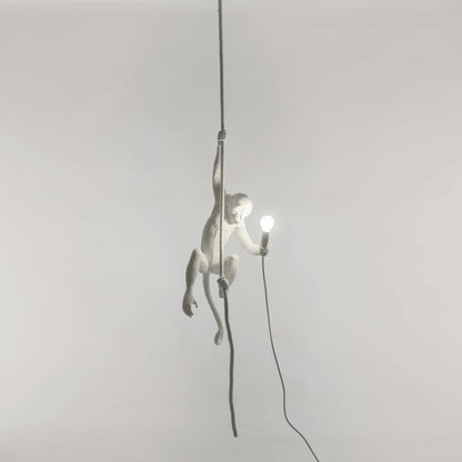 Suspension Monkey Lamp With Rope de Marcantonio - Seletti-Blanc-The Woods Gallery