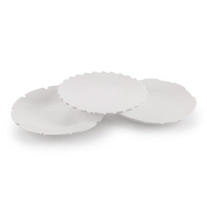 Lot de 3 assiettes à dessert Machine Collection de Diesel Living - Seletti-les trois pièces assorties, vues de trois quarts-Seletti