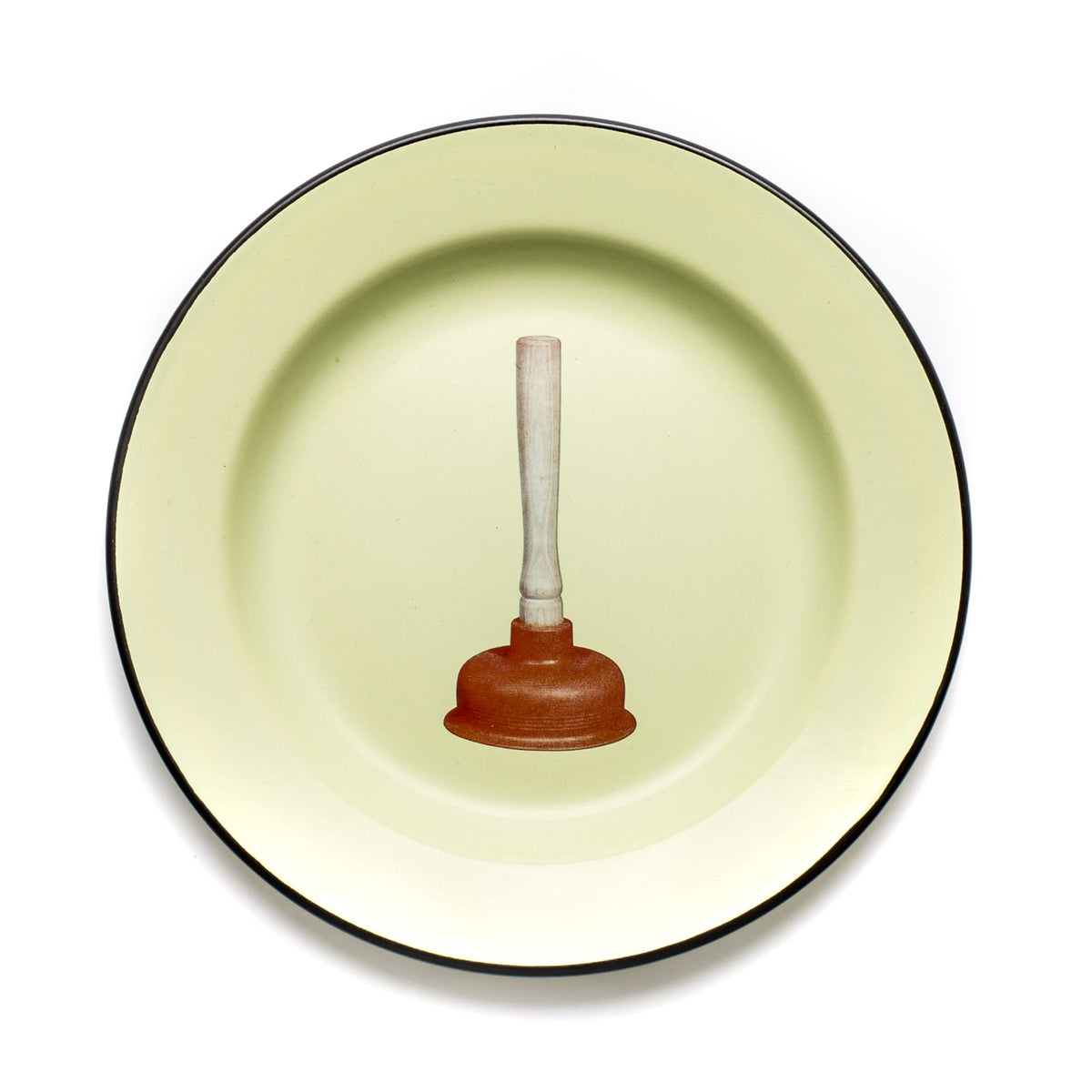 Assiette émaillée Plunger de ToiletPaper - Seletti-vue 1-The Woods Gallery