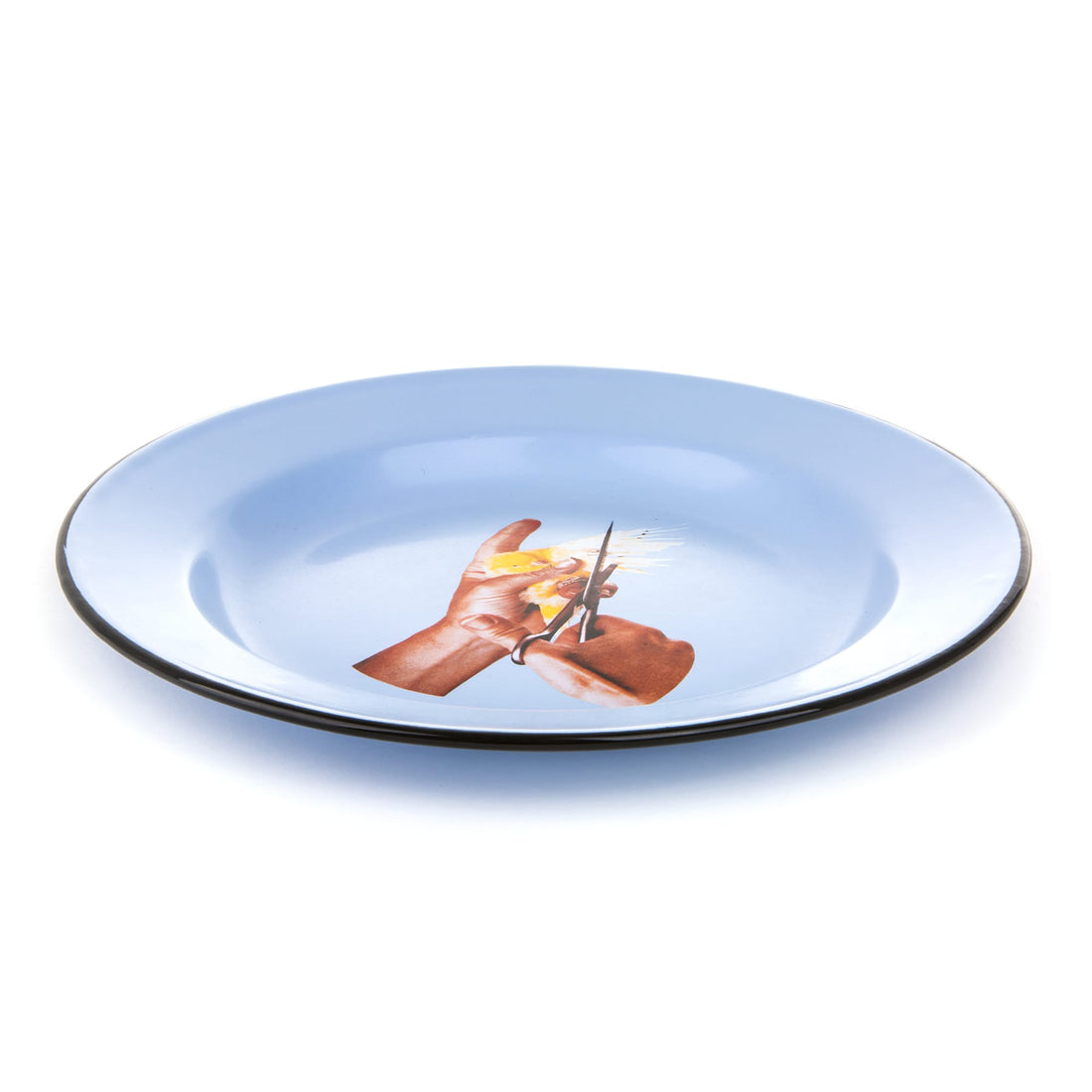 Assiette émaillée Bird de ToiletPaper - Seletti-vue 2-The Woods Gallery