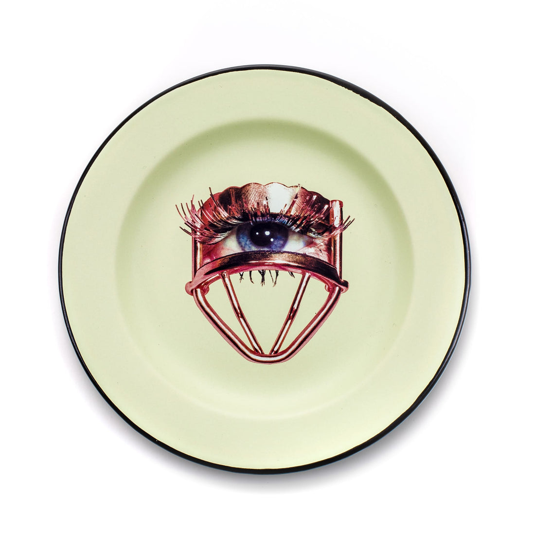 Assiette émaillée Eye de ToiletPaper - Seletti-vue 1-The Woods Gallery