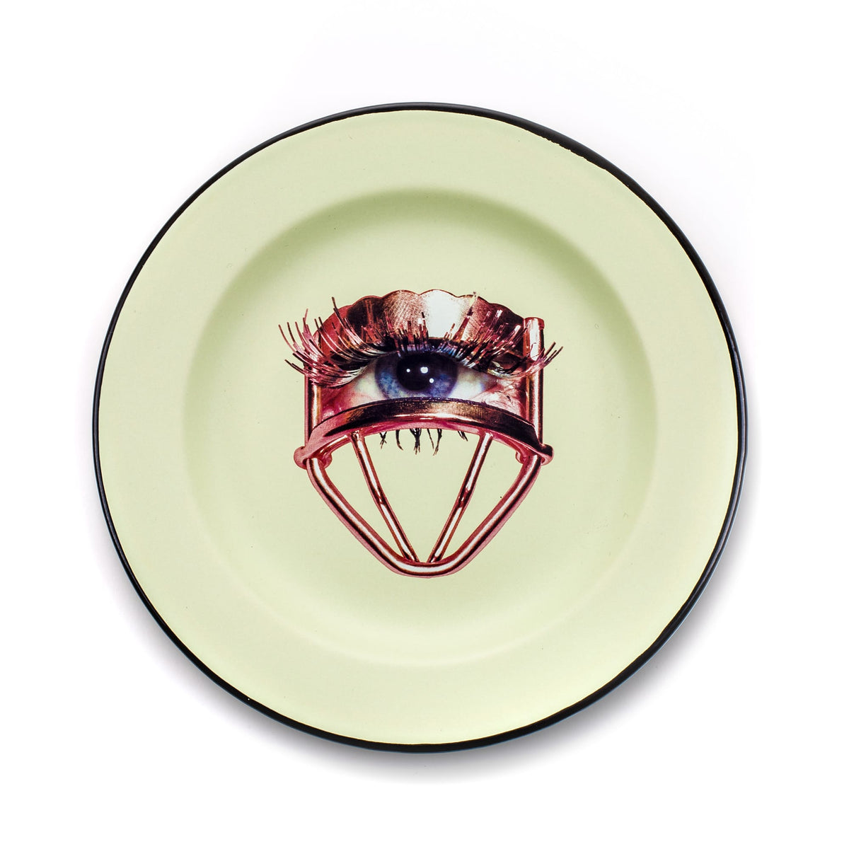 Assiette émaillée Eye de ToiletPaper - Seletti-vue 1-The Woods Gallery