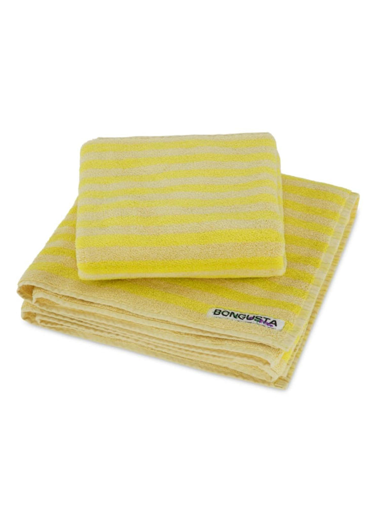 Serviettes de Bain Naram - Large (lot de 4)- Bongusta-Lila et Jaune Fluo-The Woods Gallery