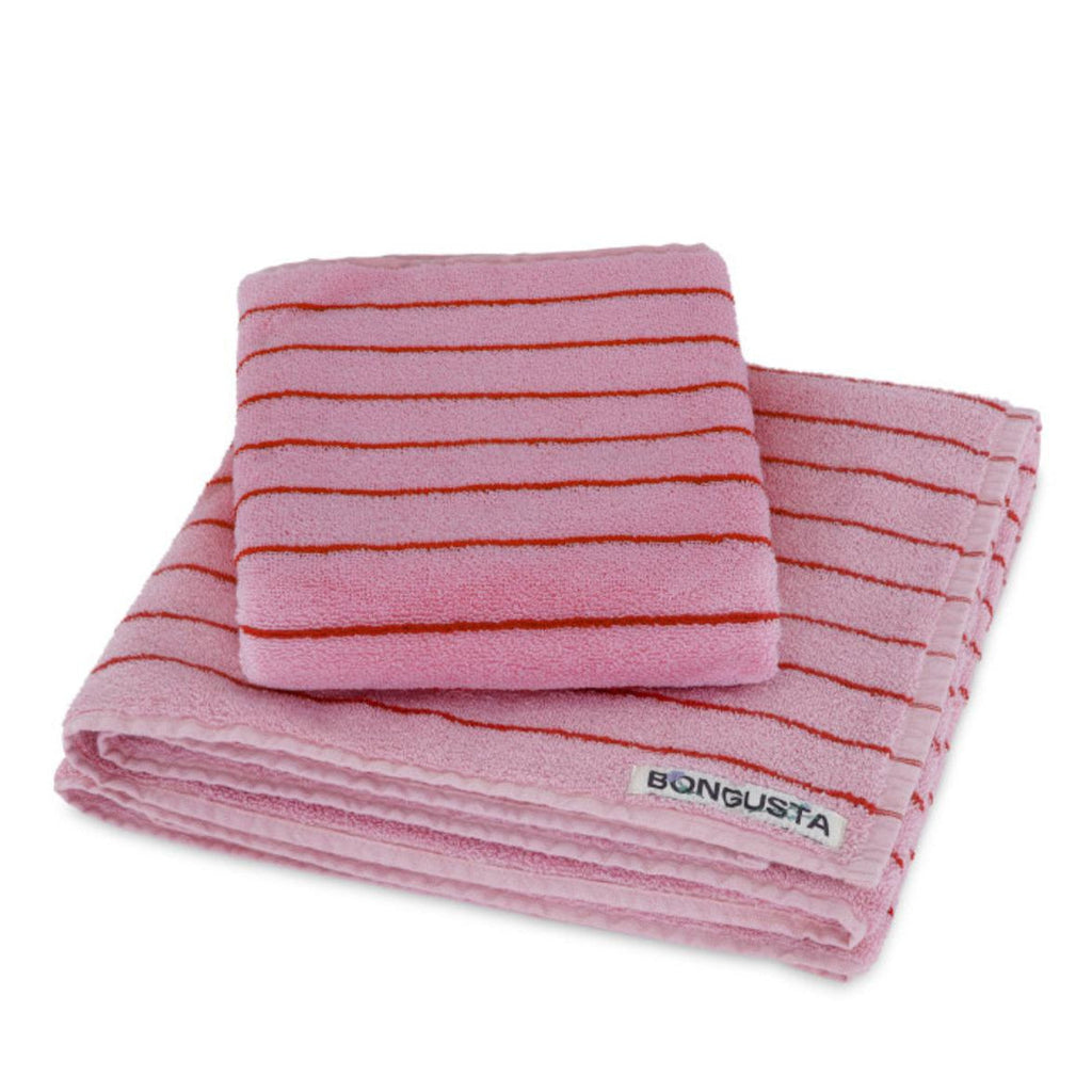 Serviettes de Bain Naram - Large (lot de 4)- Bongusta-Lila et Jaune Fluo-The Woods Gallery