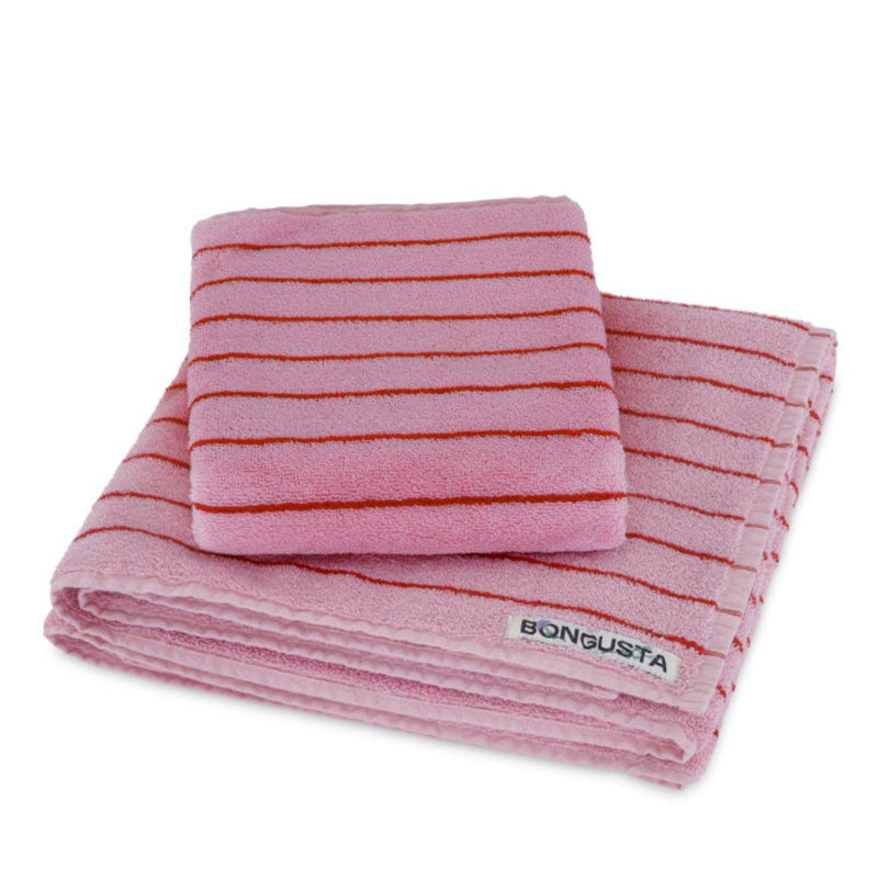 Serviettes de Bain Naram - Large (lot de 4)- Bongusta-Lila et Jaune Fluo-The Woods Gallery