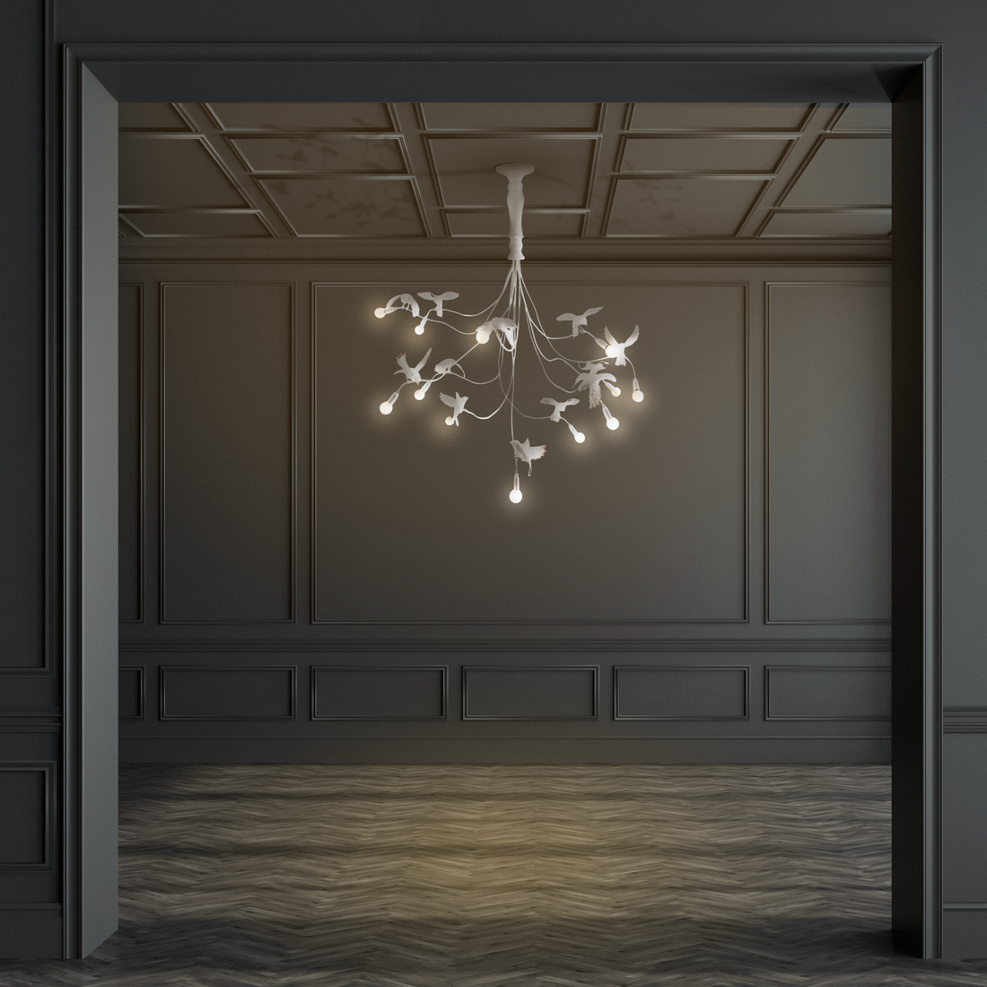 Lustre Sparrow Chandelier de Marcantonio - Seletti-vue 2-The Woods Gallery