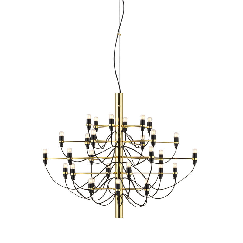 Suspension 2097 métal 30 ampoules - Flos-Chromé-Ampoules dépolies-The Woods Gallery