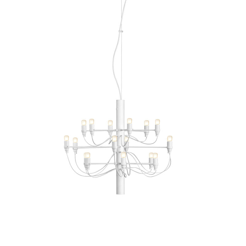 Suspension 2097 métal - Flos-Blanc-Ampoules transparentes-The Woods Gallery