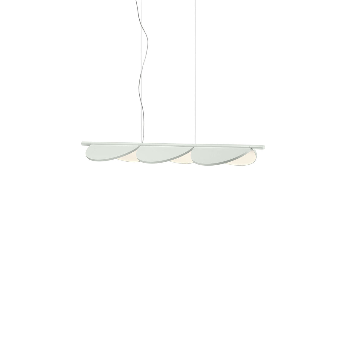 Suspension Almendra Linear de Patricia Urquiola - Flos-S3, L 128,6 × l 32,4 cm-Blanc cassé-The Woods Gallery