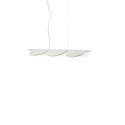 Suspension Almendra Linear de Patricia Urquiola - Flos-S3, L 128,6 × l 32,4 cm-Blanc cassé-The Woods Gallery