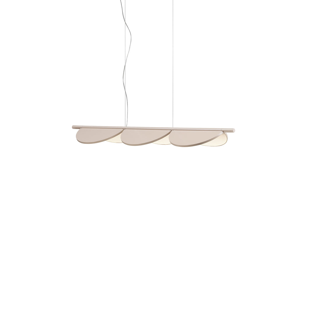 Suspension Almendra Linear de Patricia Urquiola - Flos-S3, L 128,6 × l 32,4 cm-Nude-The Woods Gallery