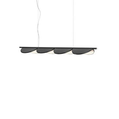 Suspension Almendra Linear de Patricia Urquiola - Flos-S4, L 166,5 × l 32,4 cm-Anthracite-The Woods Gallery