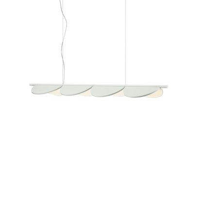Suspension Almendra Linear de Patricia Urquiola - Flos-S4, L 166,5 × l 32,4 cm-Blanc cassé-The Woods Gallery