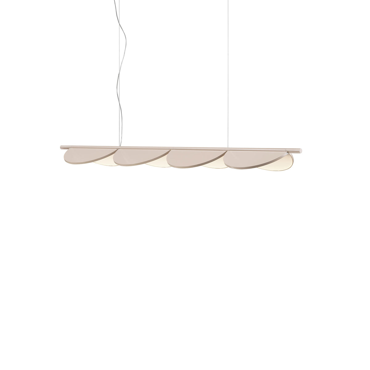 Suspension Almendra Linear de Patricia Urquiola - Flos-S4, L 166,5 × l 32,4 cm-Nude-The Woods Gallery