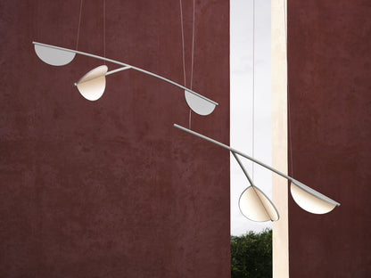 Suspension Almendra Organic de Patricia Urquiola - Flos-S2 Short, L 132,6 × l 76 cm-Blanc cassé-The Woods Gallery