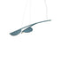 Suspension Almendra Organic de Patricia Urquiola - Flos-S2 Short, L 132,6 × l 76 cm-Bleu métallisé-The Woods Gallery