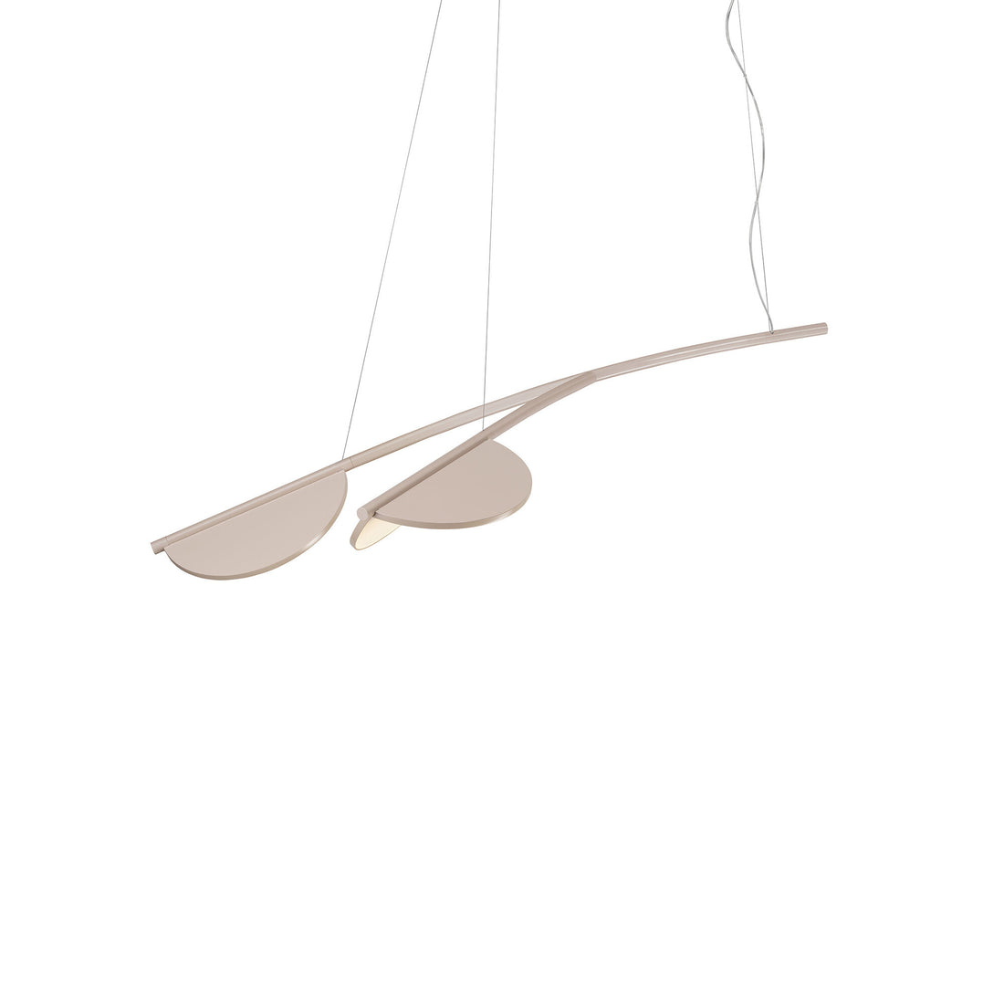 Suspension Almendra Organic de Patricia Urquiola - Flos-S2 Short, L 132,6 × l 76 cm-Nude-The Woods Gallery