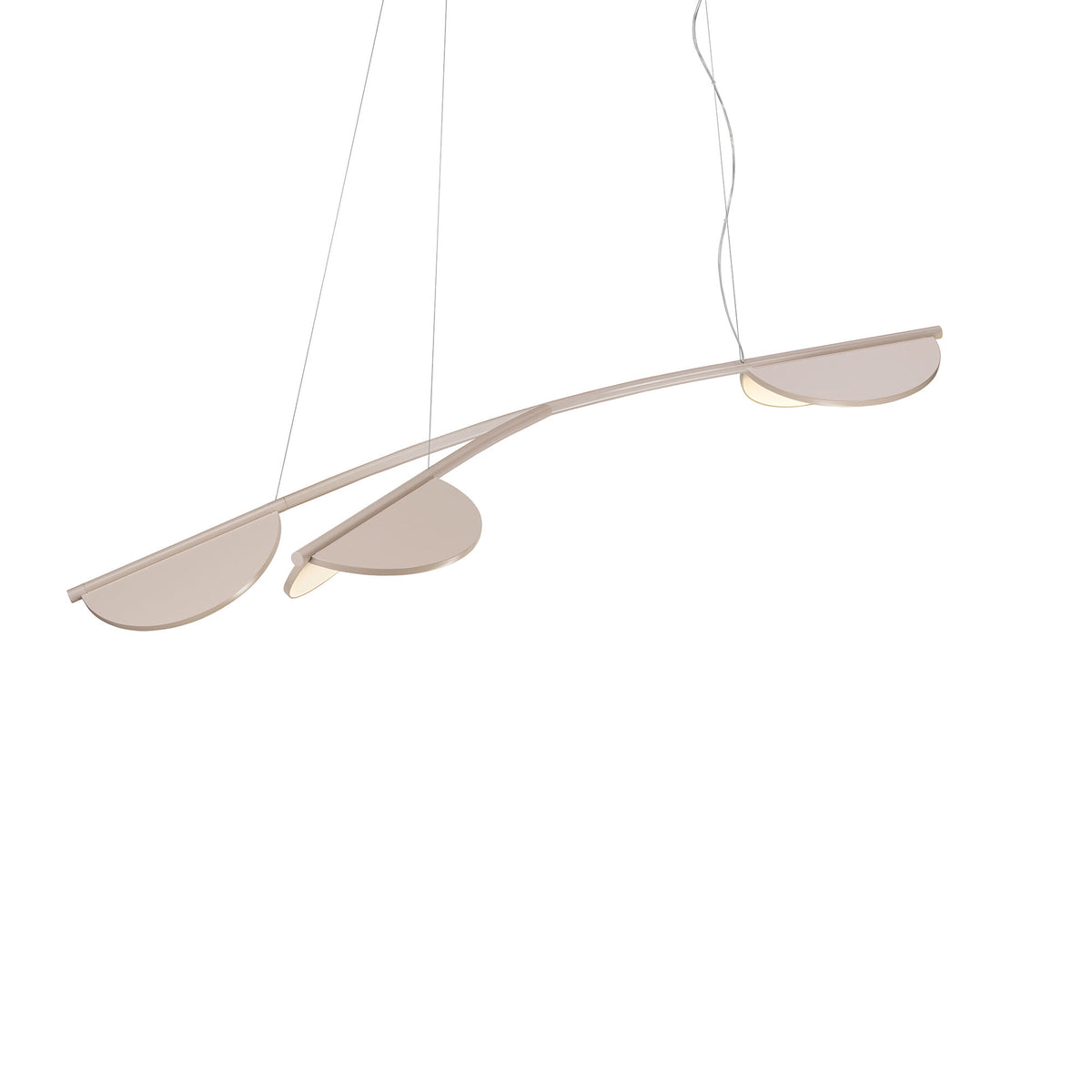Suspension Almendra Organic de Patricia Urquiola - Flos-S3 Short, L 161,1 × l 76 cm-Nude-The Woods Gallery