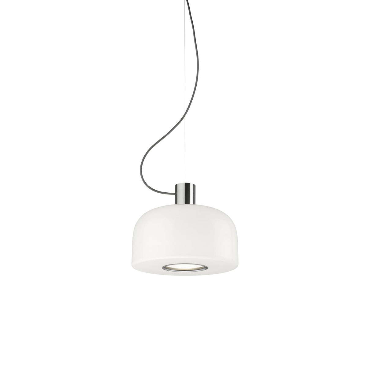 Suspension Bellhop Glass S1 de Barber &amp; Osgerby - Flos-Aluminium brillant-Sans ampoule-The Woods Gallery