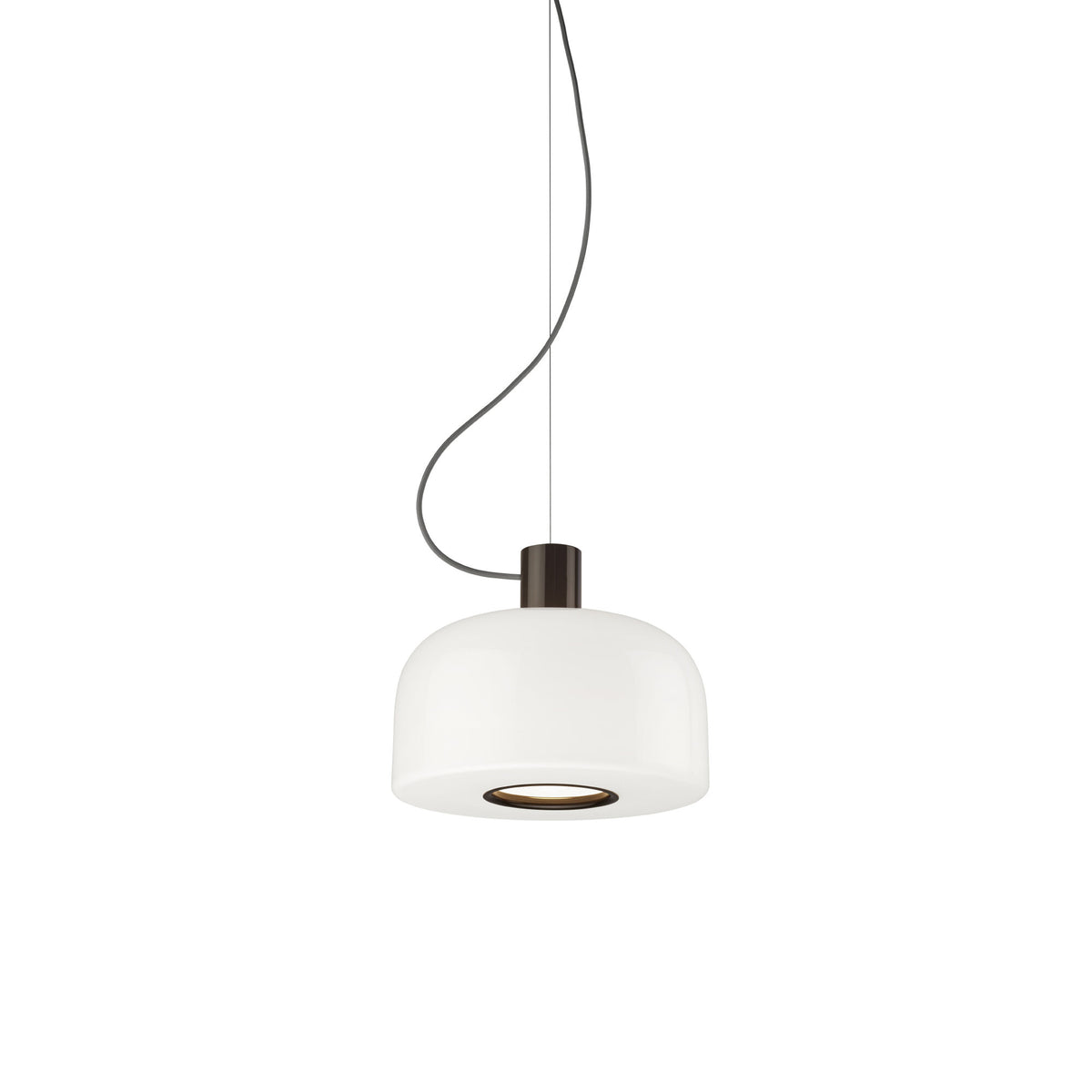 Suspension Bellhop Glass S1 de Barber &amp; Osgerby - Flos-Brun chocolat-Sans ampoule-The Woods Gallery