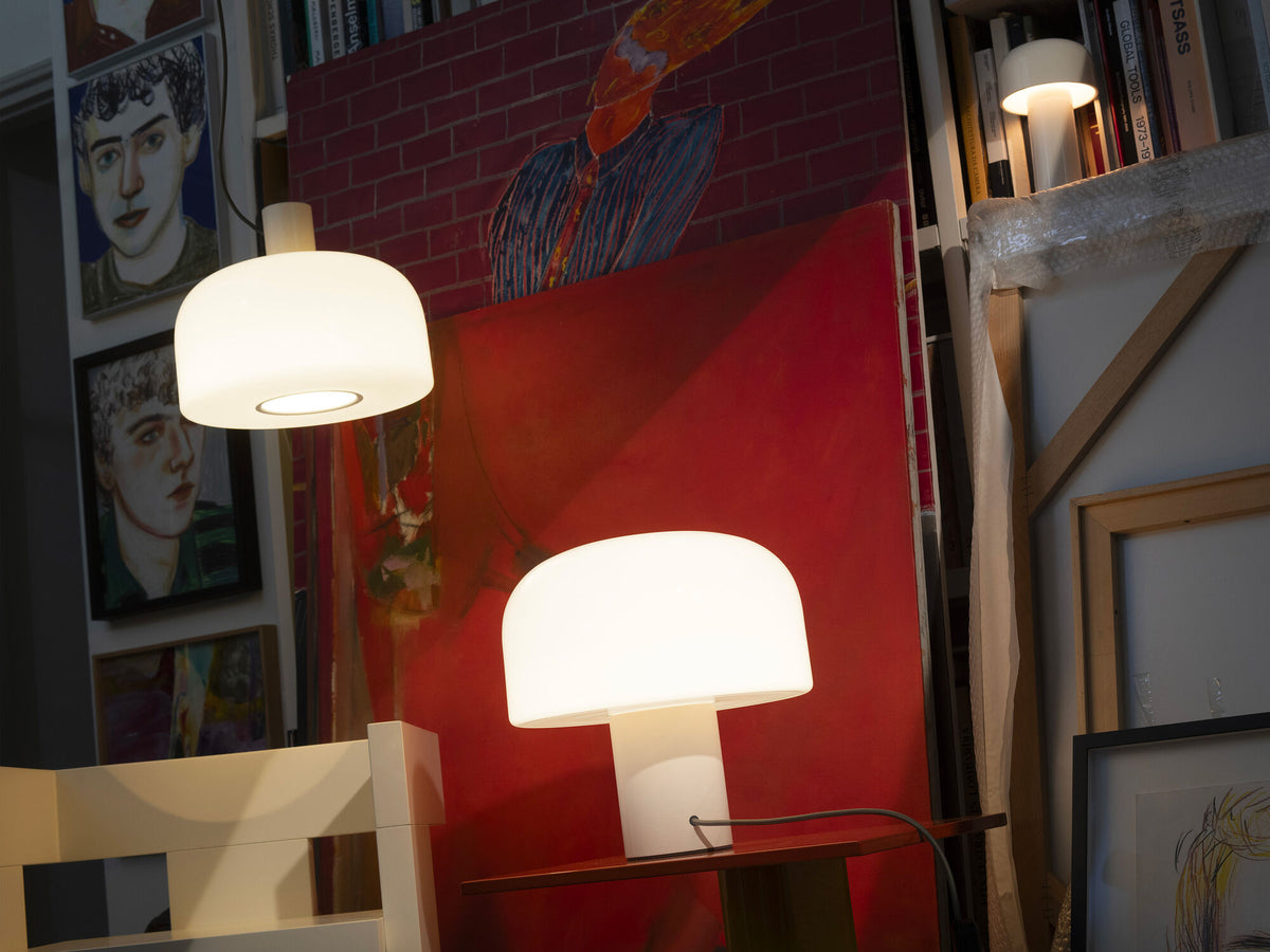 Suspension Bellhop Glass S2 de Barber &amp; Osgerby - Flos-Blanc-The Woods Gallery