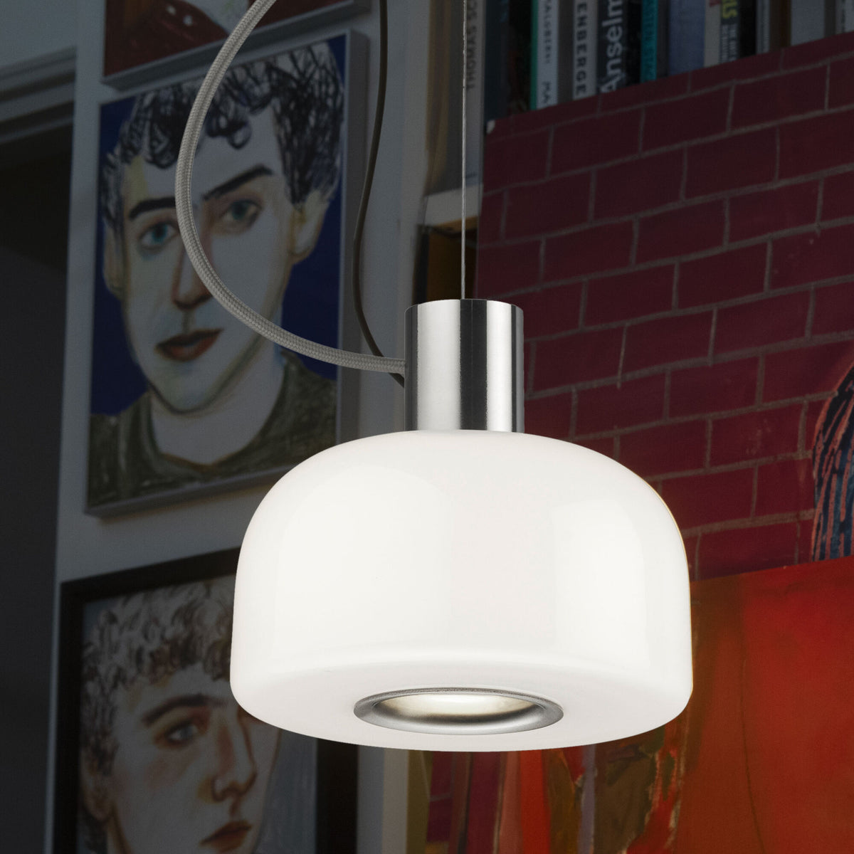 Suspension Bellhop Glass S2 de Barber &amp; Osgerby - Flos-Blanc-The Woods Gallery