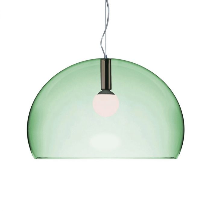 Suspension Big FL/Y Glossy Opaque de Ferruccio Laviani - Kartell-Blanc mat-The Woods Gallery