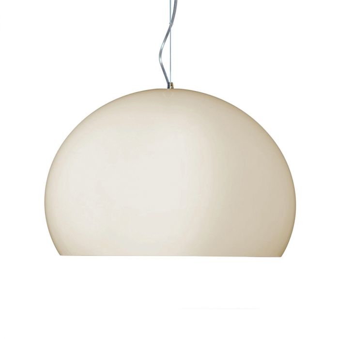 Suspension Big FL/Y Glossy Opaque de Ferruccio Laviani - Kartell-Blanc mat-The Woods Gallery