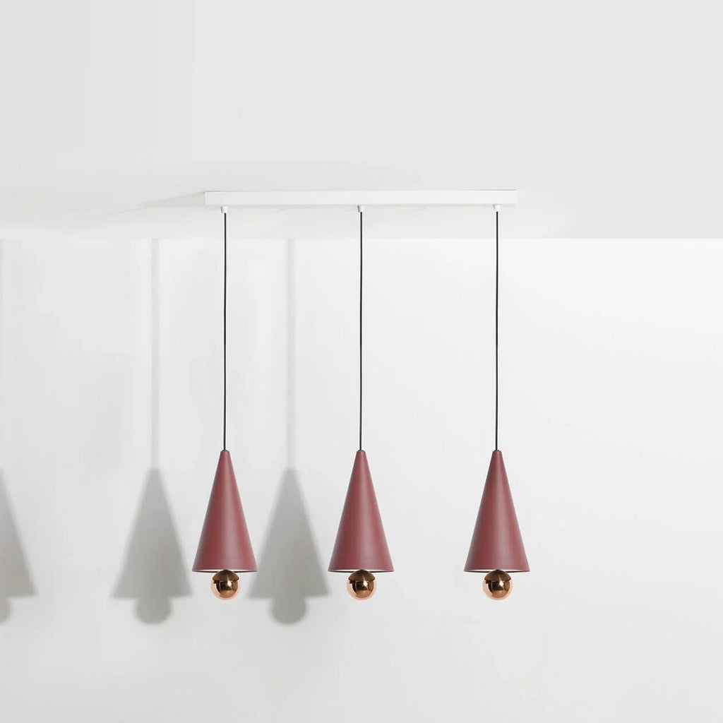 Suspension Cherry (3 pendants) - Petite Friture-Brun-rouge-The Woods Gallery
