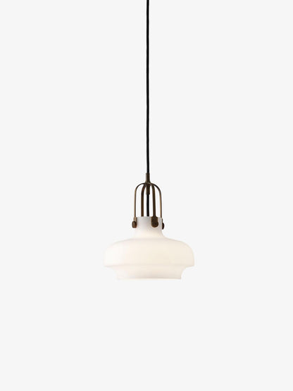 Suspension Copenhagen SC6 - &amp;Tradition-Verre opalin satiné &amp; laiton bronze-The Woods Gallery