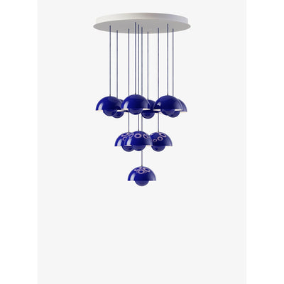 Suspension Flowerpot Chandelier VP1 - 10 pendants - &Tradition-Bleu cobalt-The Woods Gallery