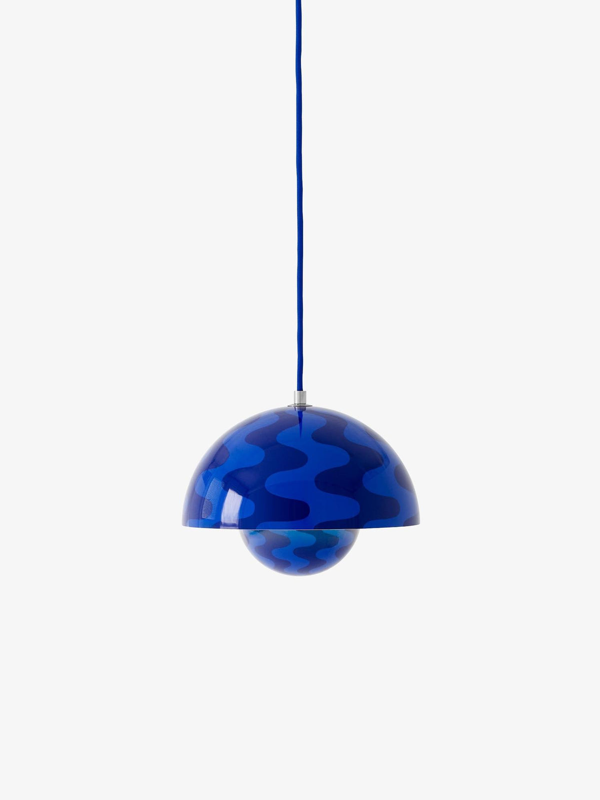 Suspension Flowerpot Chandelier VP1 - 10 pendants - &amp;Tradition-Motif bleu cobalt &amp; crépuscule-The Woods Gallery