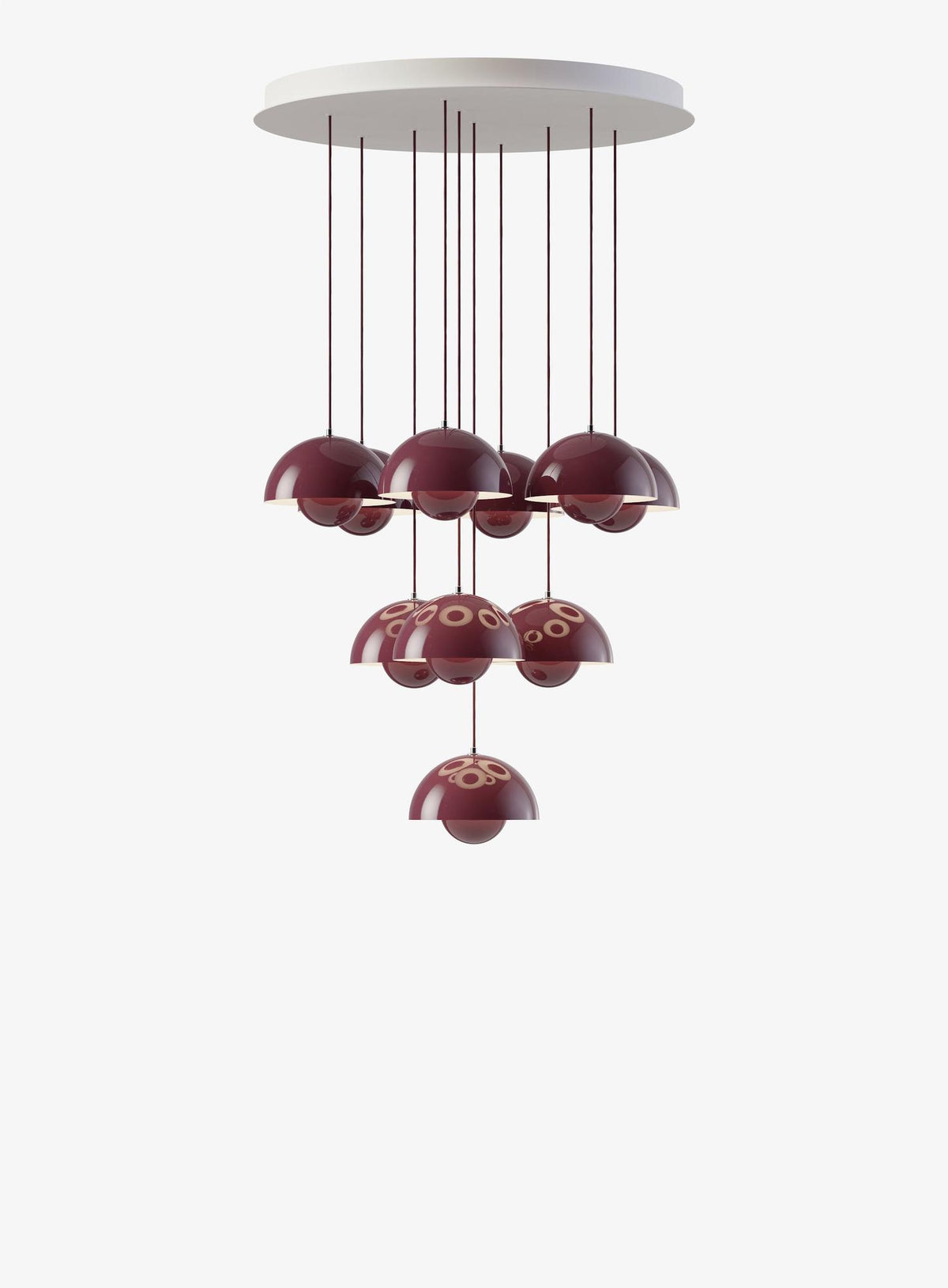 Suspension Flowerpot Chandelier VP1 - 10 pendants - &amp;Tradition-Prune-The Woods Gallery