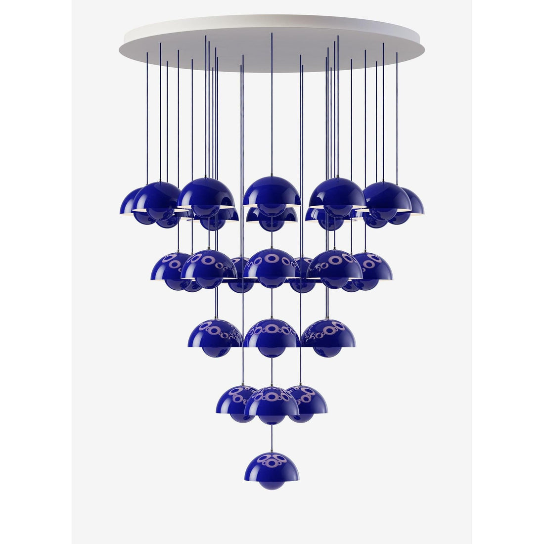 Suspension Flowerpot Chandelier VP1 - 31 pendants - &amp;Tradition-Bleu cobalt-The Woods Gallery