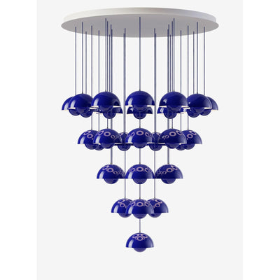 Suspension Flowerpot Chandelier VP1 - 31 pendants - &Tradition-Bleu cobalt-The Woods Gallery